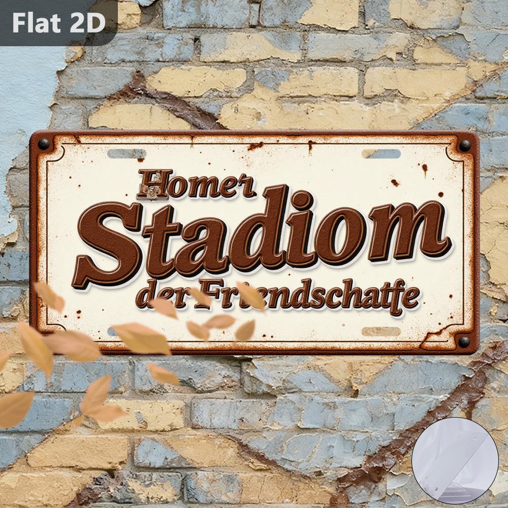 D Flat pc Vintage European Historical Architecture Metal Wall Panel Retro Industrial Suitable for Home Bar Cafe Decor