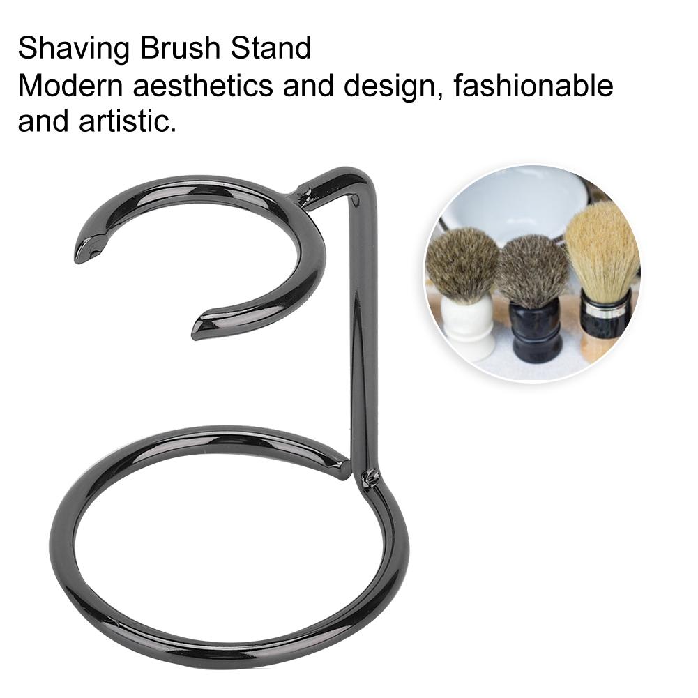 Men Shaving Brush Stand Razor Holder Stainless Steel for Salon Home Travel Use