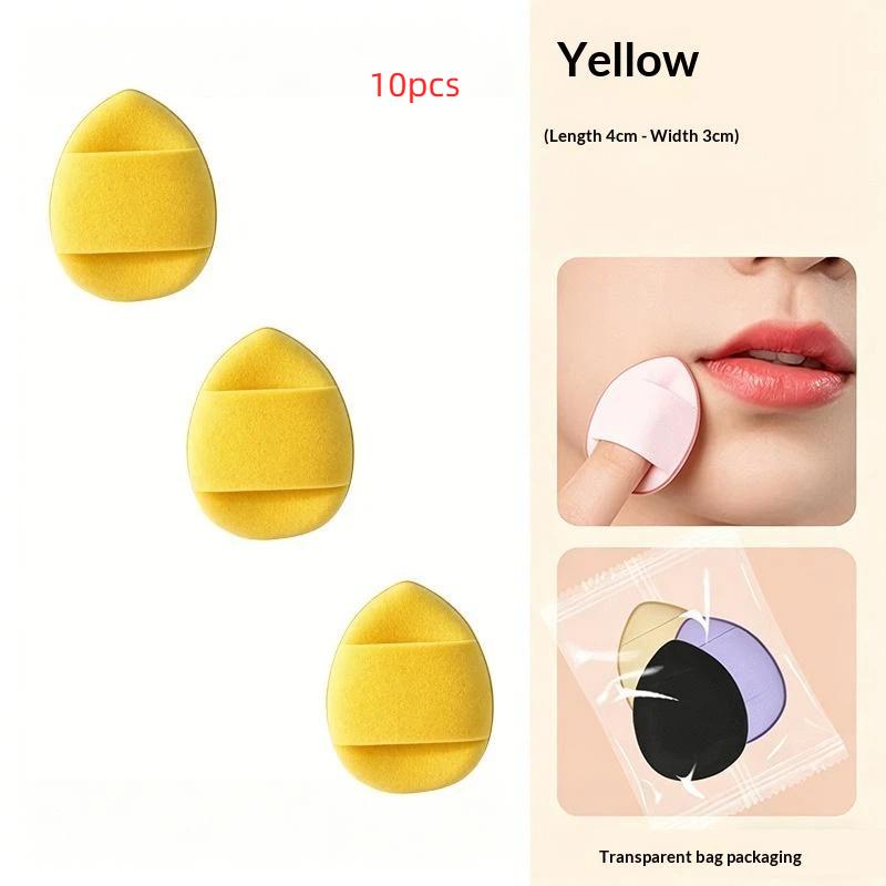 Mini Finger Cushion Puffs 10Pcs Latex-Free Reusable Soft Sponge Powder Puffs for Concealer Foundation