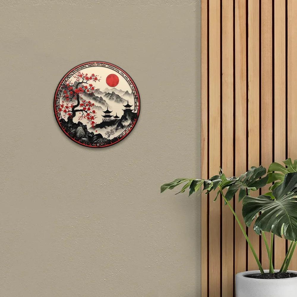 Elegant 8x8"" Cherry Blossom Aluminum Sign - Perfect Gift for Father's Day, Stylish Faux Laser Cut Home Decor