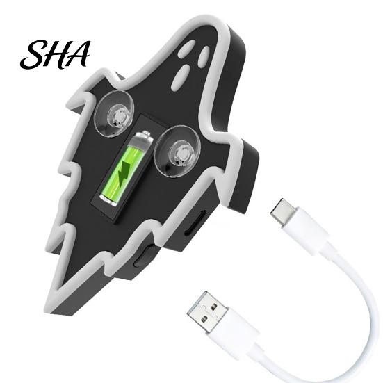 Vibration Sensing Vehicle Lights Solar Ghost Car LED Light, USB Wireless Animated Warning for Windshield And Shape Window Decorations Rear Window,
