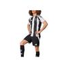Adidas Футболка Juventus Colorblock с круглым вырезом, облегающая, мягкая, с коротким рукавом, мужская, белая, черная IT6056