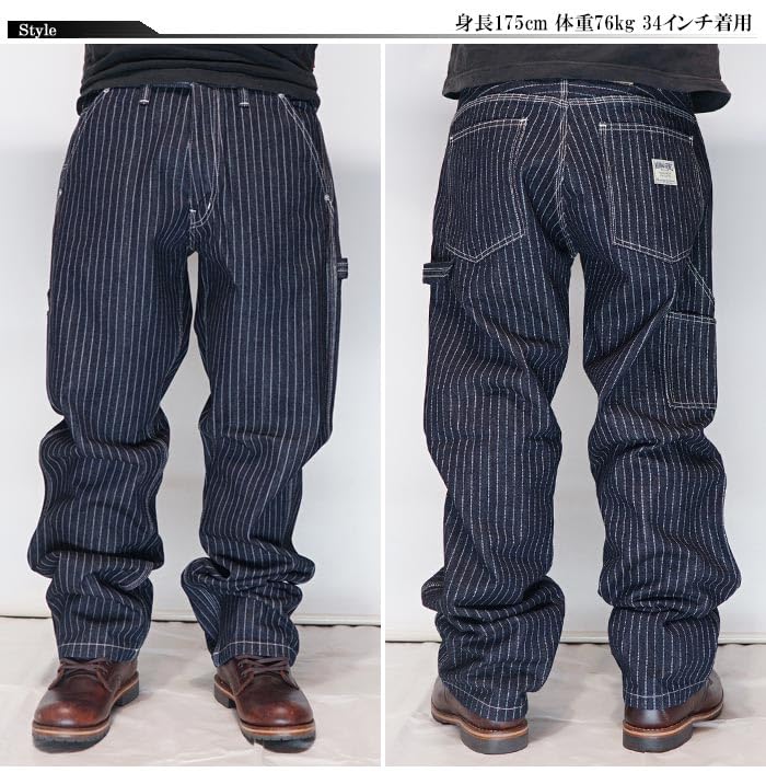 Джинсы Kojima Jeans KOJIMA GENES Рабочие 13oz Wabash Сделано в Одном Штанине, Деним, Япония, Мужские, Стирка, RNB-1413-Wabash-36