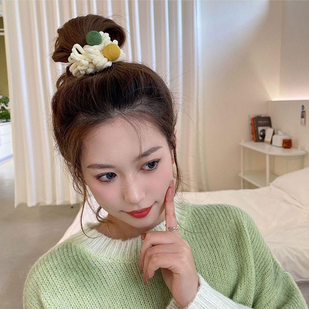 Кольцо Кишечник Головной убор Женское Кольцо Для Волос Корейский Стиль Волосы Веревка Держатель Для Хвоста Полотенце Швабра Резинки Для Волос