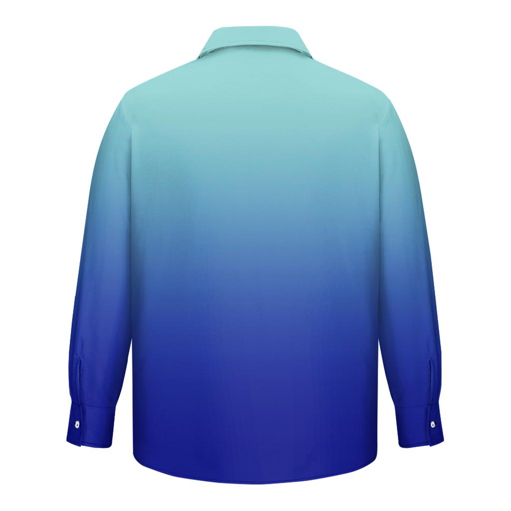 Мужская летняя новая свободная рубашка с длинным рукавом с принтом, кардиган, пляжная рубашка