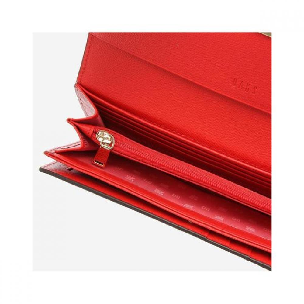 DakS Women S Check Pattern Dd Logo Long Wallet Red Dcwa5f401r2