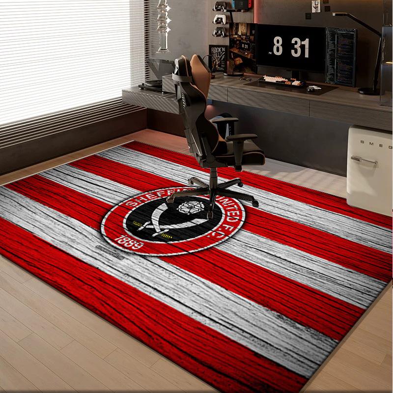 1PC rug Sheffield Team Crest Carpet, Chair Rug,Area Rug for Office Bedroom living rooms bedroom, Doormat decor Christmas fan gifts