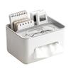 Tissue Paper Box with Storage Compartments Large Capacity Easy To Install Desktop Storage Organizer Remote Holder