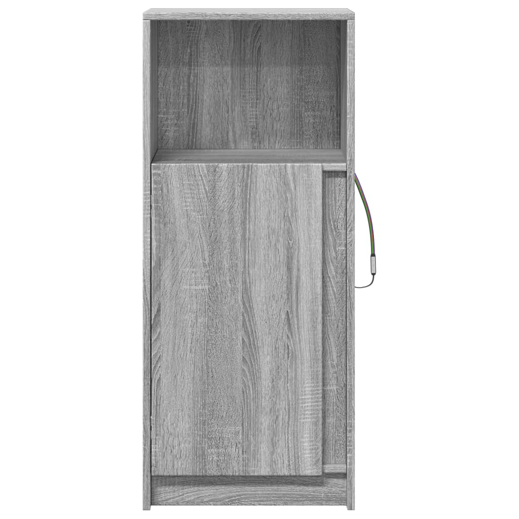 LED Sideboard Grey Sonoma 42.5 x 34 x 100 cm Particle Board
