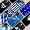 Греческий флаг Греция крест Магнитный чехол для телефона ДЛЯ APPLE iPhone 17 Air 16 14 13 12 Pro Max 15 Plus Зарядка с чехлом MagSafe