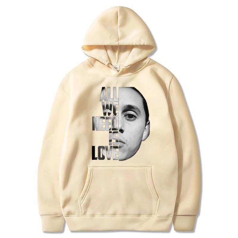 Canserbero Men's Fashion Rapper Print Hoodie & Women's Casual Harajuku Street Style Sporty Hooded Pullover