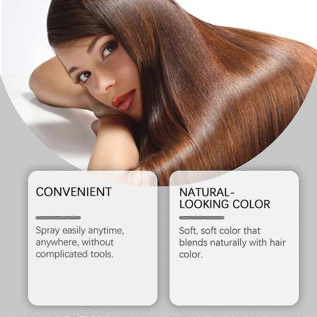 Amz Dark Brown Hair Touch-Up Spray Daily Color Refresh Disposable, Easy-To-Clean, Portable Hair Color Spray