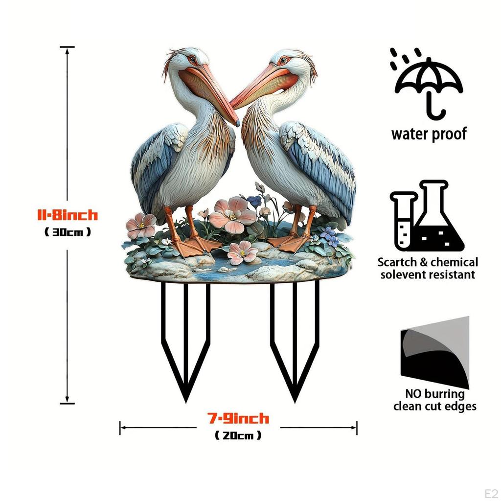 Украшение садового колышка 2D-украшение Универсальный ручной работы легкий знак для заземления Декор для