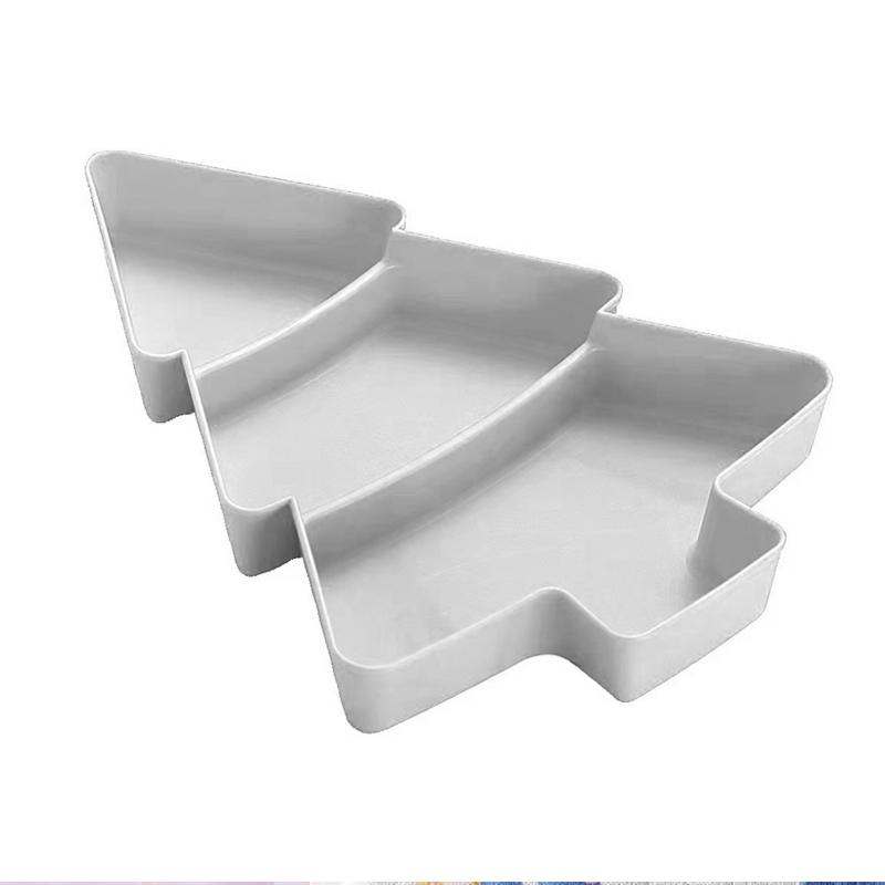 Поднос с несколькими отделениями в форме рождественской елки, тарелка для закусок/фруктов из ПС, праздничный декор и хранение, рождественский креатив