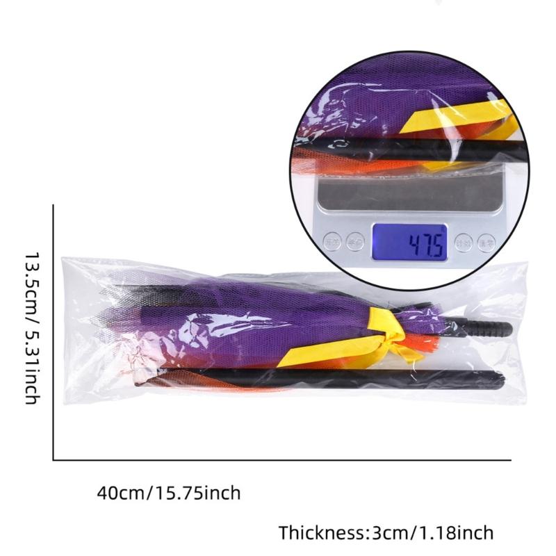 1PC Halloween Witch Broom Kids Plastic Cosplay Broom Props for Costume Party