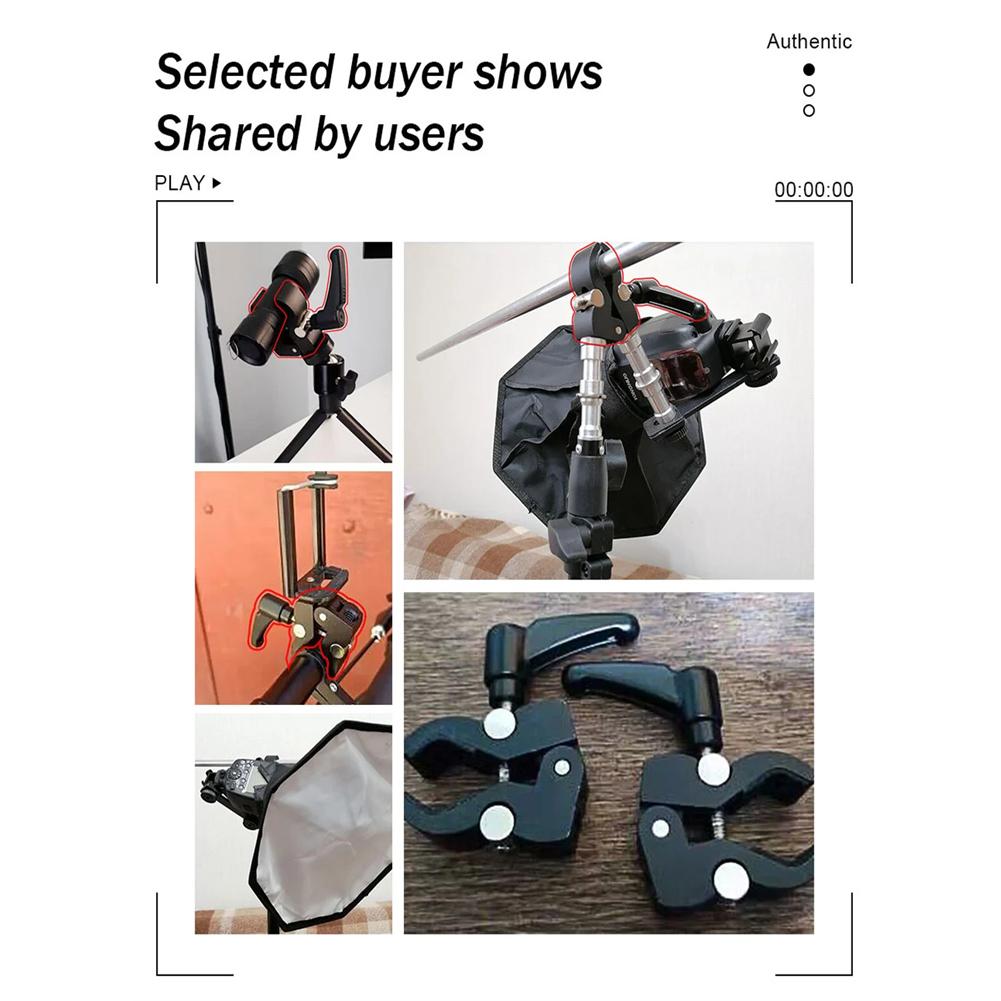 Camera Clamp Mount Metal Bracket Super Clamp Camera Adapter Bottom Clamp Accessories Compatible For DSLR Camera
