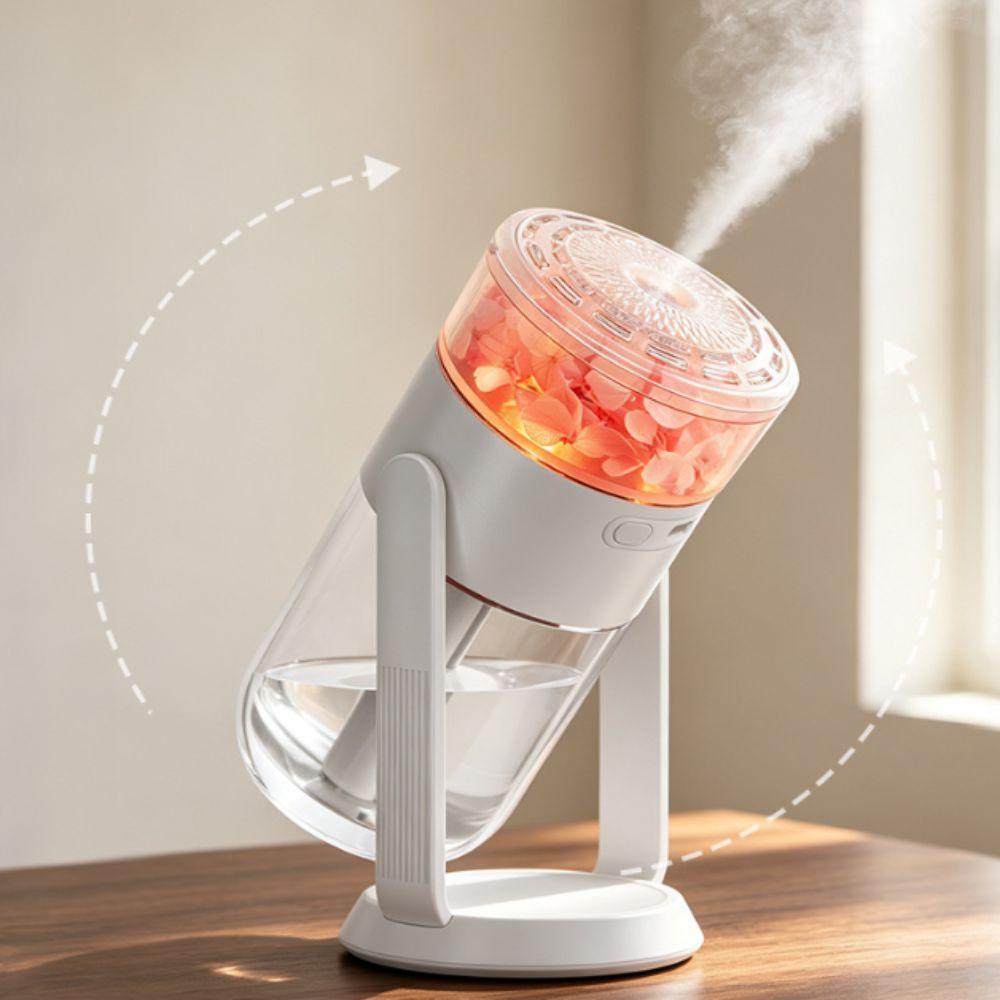 Crystal Salt Stone Preserved Flower Humidifier Ambient Light USB Humidifier Home