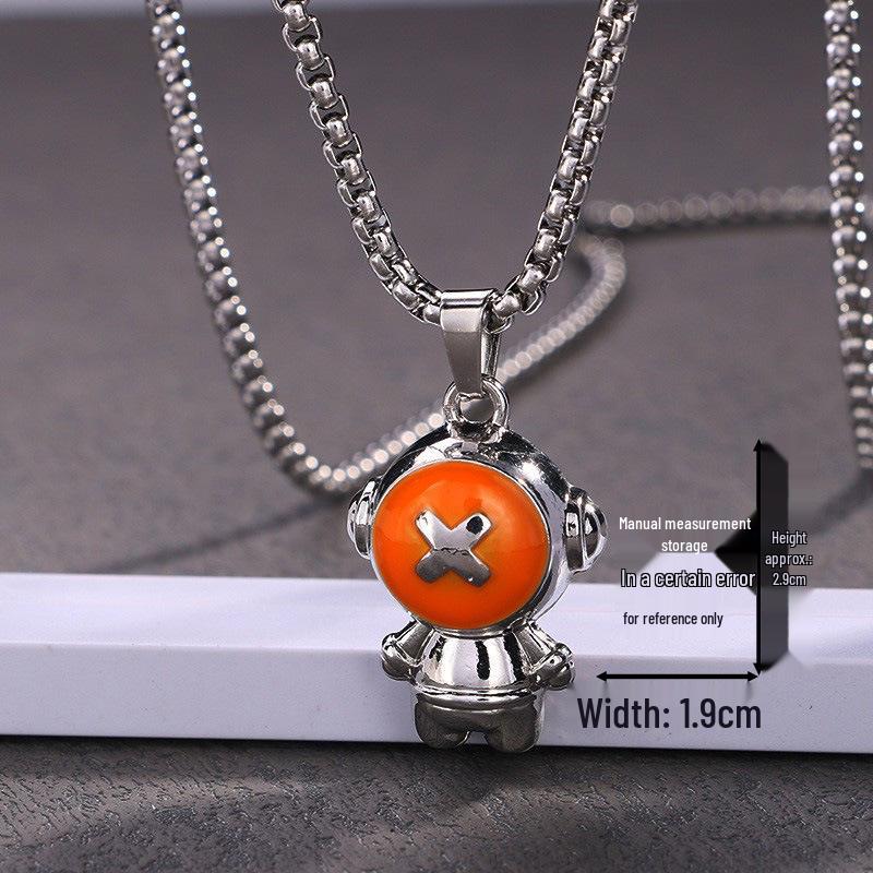 Ожерелье из нержавеющей стали «Астронавт» - Унисекс Хип-хоп Диско Цепь