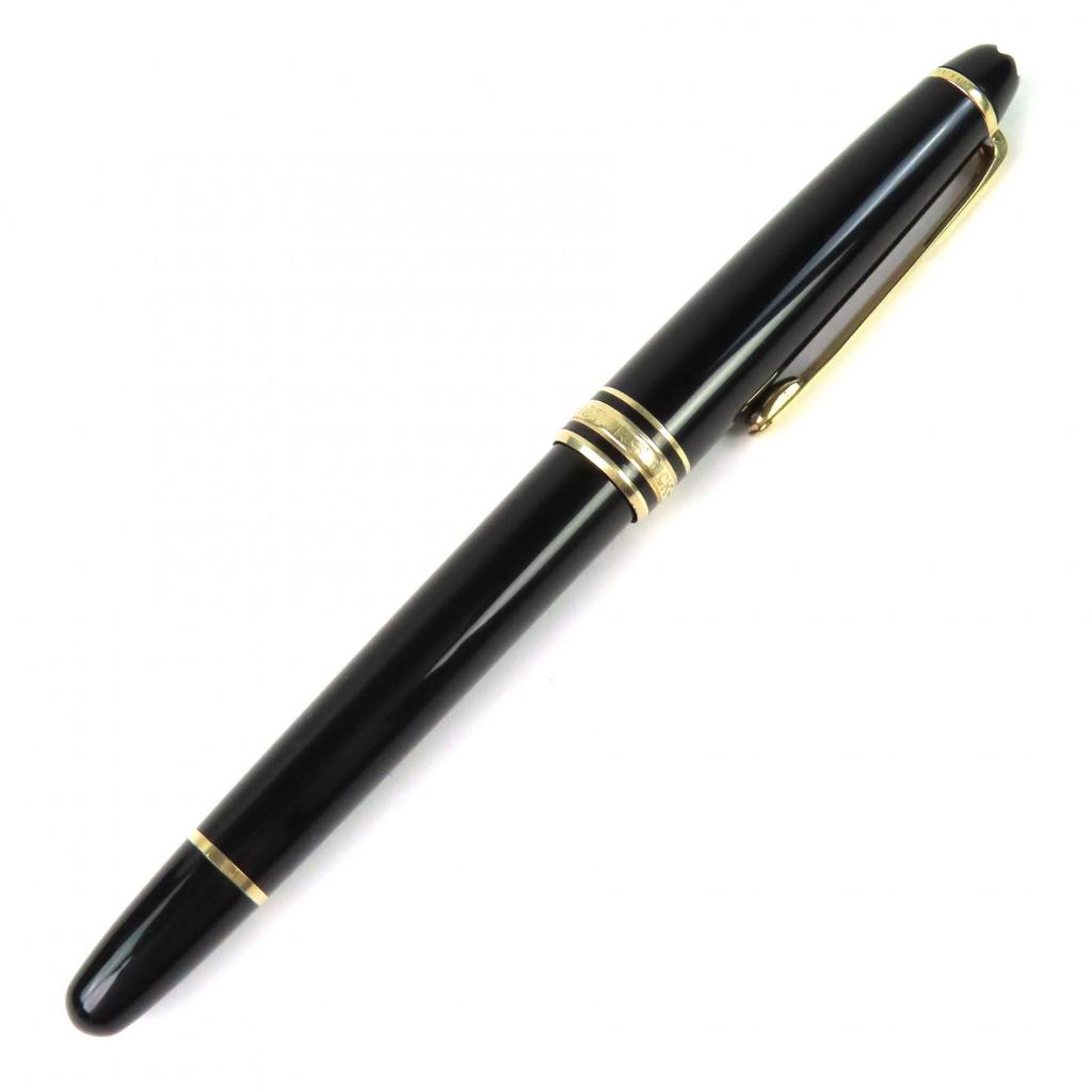 Очень хорошая перьевая ручка MONTBLANC Meisterstück Classic белая звезда черная 14K мужская Б/У