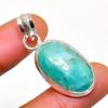 Amazonite Gemstone 925 Silver Plated Handmade Jewelry Pendant 1.36"