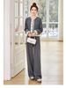 2025 Spring Casual Chic Two-Piece Set: Age-Defying Cardigan & Wide-Leg Pants