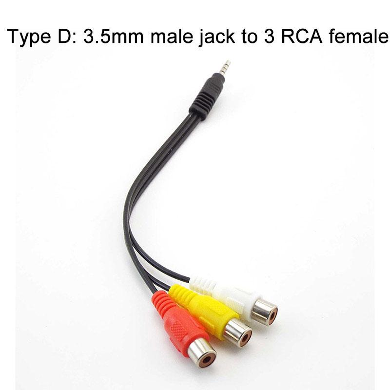 Универсальный кабель RCA с разъемом 3,5 мм, стереоаудиокабель с разъемом 2RCA, разъем «мама-папа» для наушников, адаптер AUX Y, аудиокабели Q