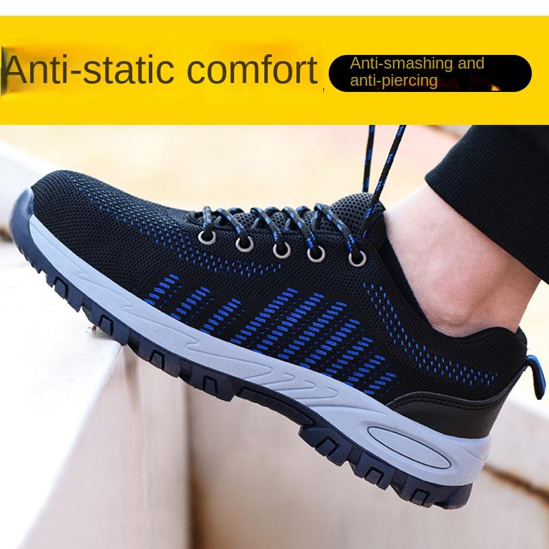 Labor Insurance Shoes, Anti-smashing and Anti-piercing, Steel Bag Head Kevlar Midsole, Breathable and Anti-static Safety Shoes