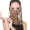 Party with Beaded Belly Dancing Veils Indian Belly Dance Veil Costumes Mesh Face Veil Face Veil