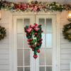 Венок, венок из искусственных цветов, дверное украшение, фестивальный реквизит, подвесное оконное настенное украшение(50см)