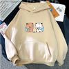 Cute Bubu and Dudu Are Playing Pocker Hoodie Panda Bear Cartoon Sweatshirt Long Sleeve Women Kawaii Tops
