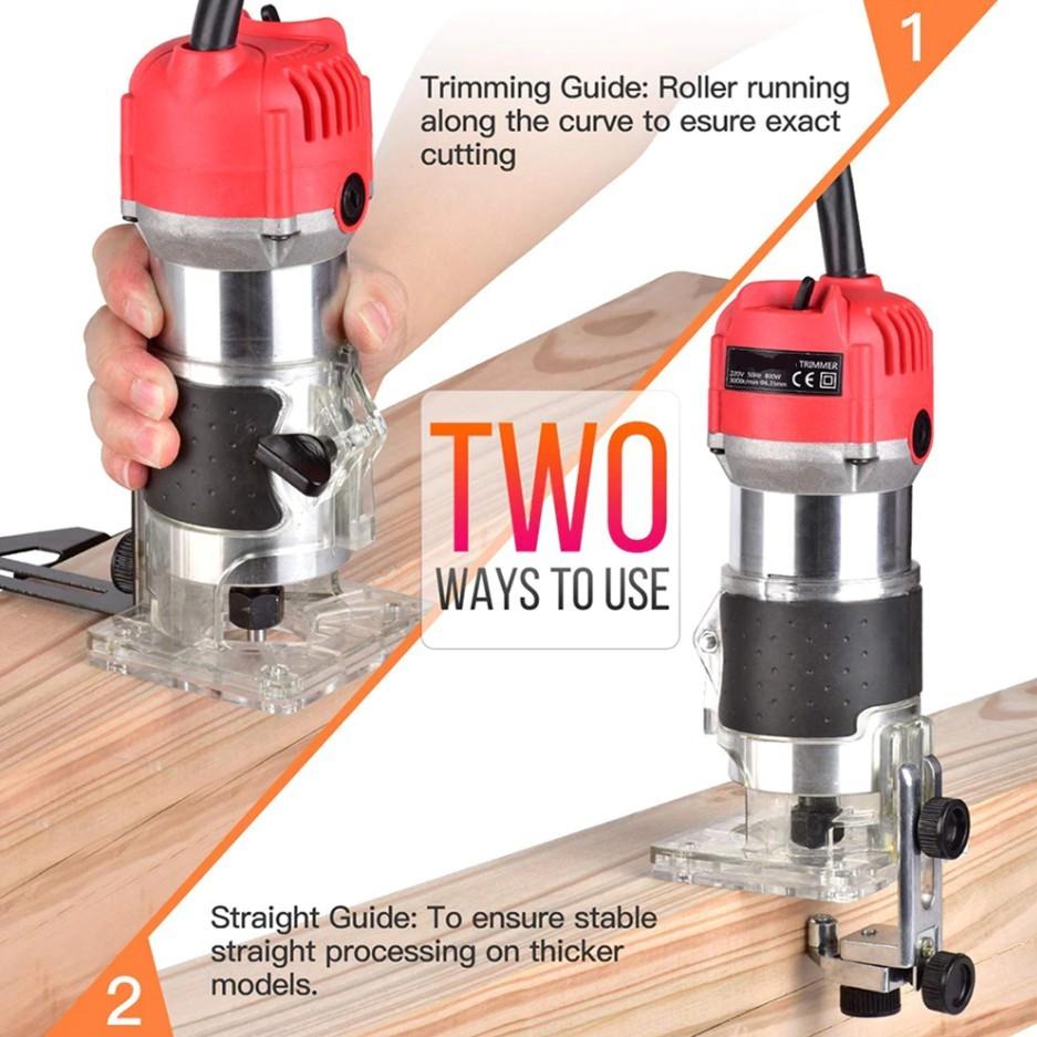 33000 об/мин Высококачественный электрический триммер по дереву Ручной Деревообработка Гравировка Пазование Пальмовый фрезер Набор домашних инструментов для DIY