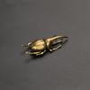 Solid Brass Simulation Insect Small Sculpture Creative Japanese Rhinoceros Beetle Insect Animal Ornament Home Decor Crafts
