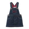 Джинсовый сарафан с логотипом для девочек, одежда для малышей и детей, 80 см, цвет индиго-синий [MIKI HOUSE] Детский 10-1821-575