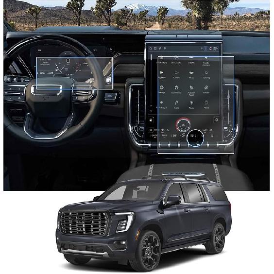 CDEFG 2 шт. для Chevy Tahoe Suburban GMC Yukon 2021-2025 Защитная пленка для экрана 2021-2025 Tahoe Suburban Yukon Escalade 12,6 дюйма Защитная крышка экрана для заднего сиденья