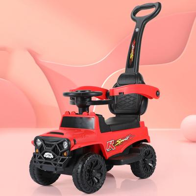 Малыш катается на игрушечной машинке, 4 колеса, многофункциональная световая музыкальная игрушка, коляска для детей 1