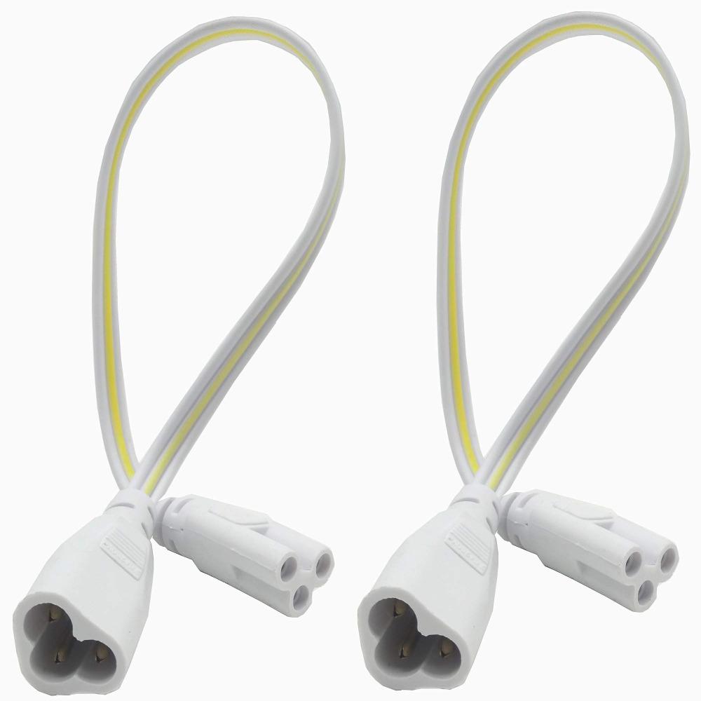 2 шт., медный соединительный провод для светодиодной лампы, белый. Светодиодная трубка, встроенная вилка с тремя отверстиями, провод для электрика