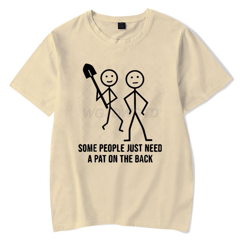 Casual Summer T-shirts for Men Women Some People Just Need A Pat On The Back Design Clothes Casual Short Sleeve Breathable Top