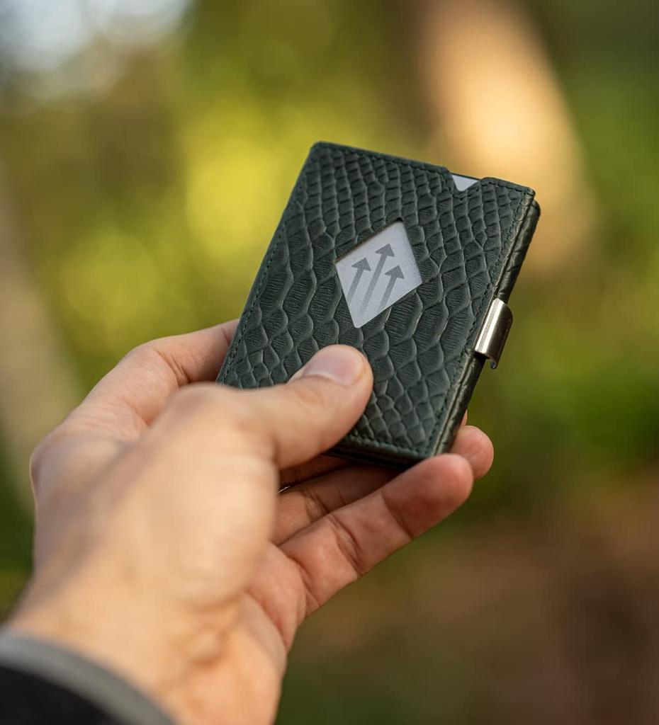 Eccentric Wallet EXD333 Genuine Leather Trifold Wallet Mini Wallet RFID Blocking Compact Mini Wallet Cowhide Leather Small Wallet Men Women [EXENTRI]