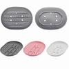 Silicone Soap Dishes Self Draining Soap Sponge Drainer Tray Practical Soap Storage Rack  Bathroom
