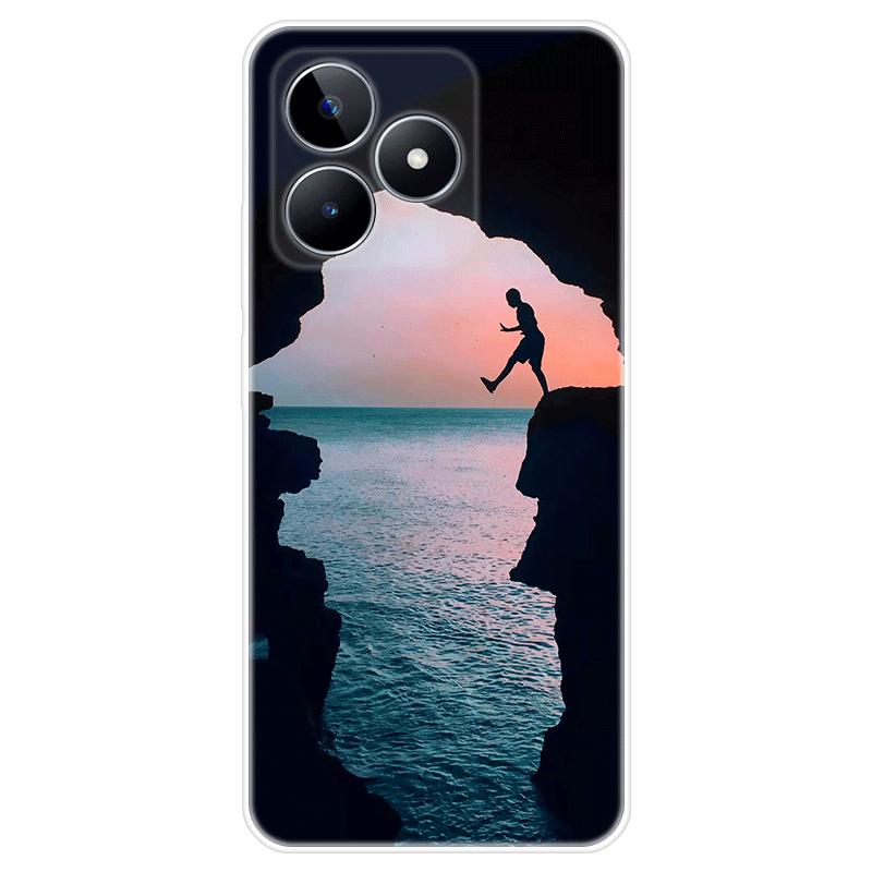 Мягкий силиконовый чехол для Realme C51, окрашенная ТПУ задняя крышка, чехол Realme C51