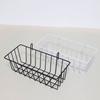 Metal Decorative Storage Basket Diy Iron Grid Flower Pot Hanging Shelf Wall Art Mounted Frame Mesh Display Rack Home Decoration
