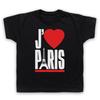 J'Adore Paris Я люблю Слоган Французский Город Эйфелева Башня Детская Детская Футболка
