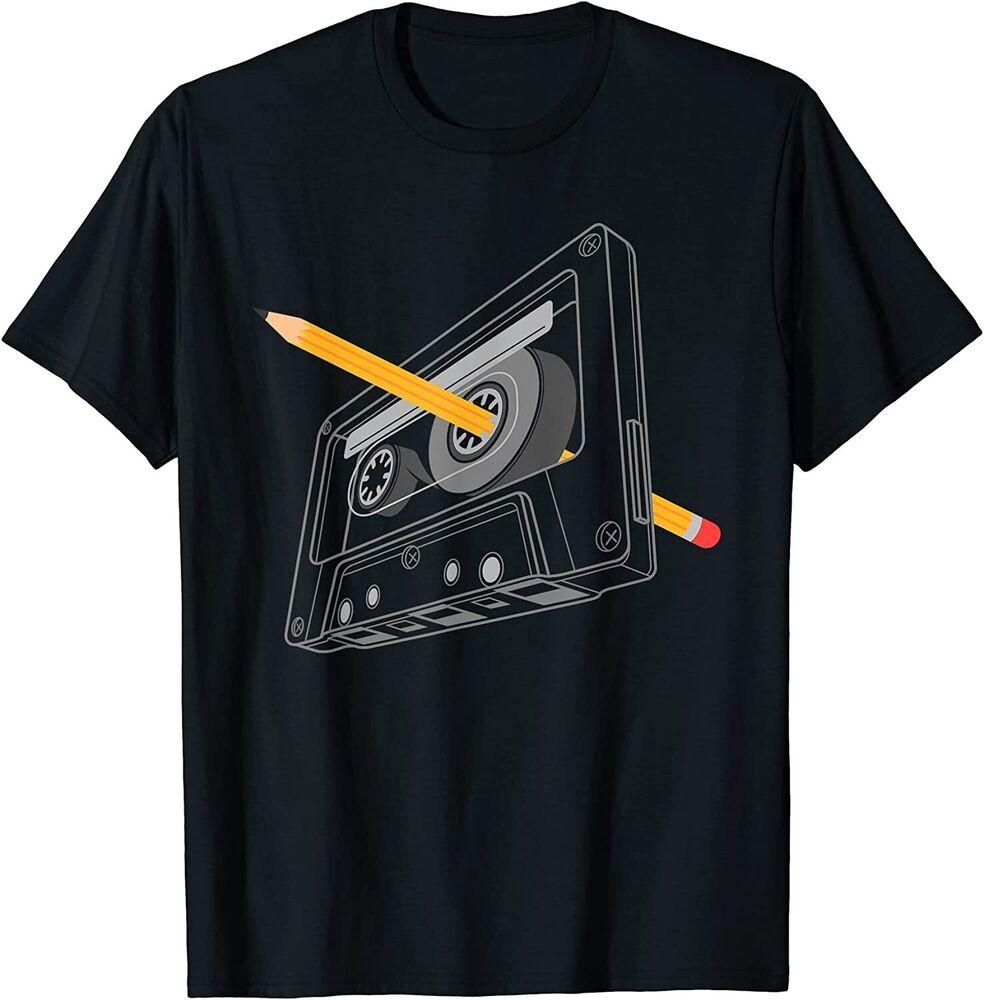 Vintage Rewind Funny 80S 90S Cassette Pencil Unisex T-Shirt