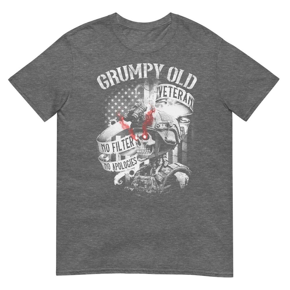 Grumpy Old Veteran Funny Patriotic Military Humor Design Tshirt