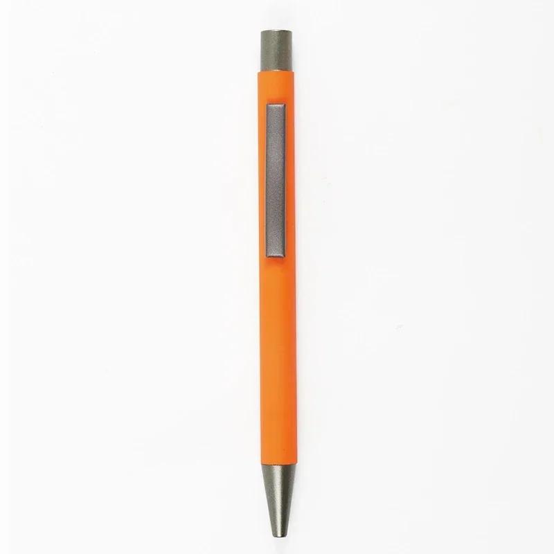 20-200 Pens Wholesale Metal Ballpoint Pen Advertising Pen Rubber Texture Custom Logo Text Laser Engraving Customizable Name Logo