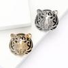 Retro Exquisite Alloy Rhinestone Tiger Head Brooch Personalized Versatile Men'S Suit Cardigan Corsage Jewelry Pin