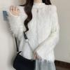 Navava Women Mink Mock Neck Long Sleeve Knit Sweater Nk2557