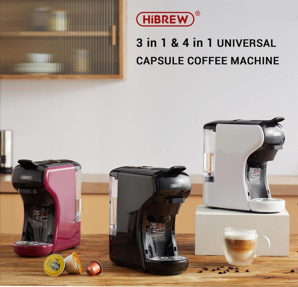HiBREW H1A 220V Multifunctional Coffee Machine Espresso Cold and Hot Extraction Compatible Multi-capsule Small