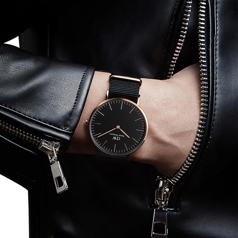 Daniel Wellington PETITE series watch quartz movement nylon stainless steel strap black dial men's watch watch DW00100148-1