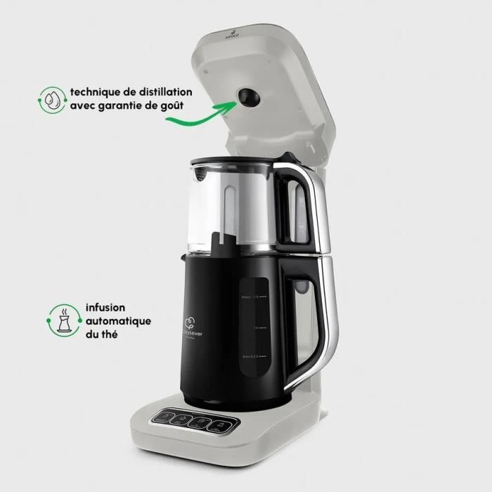Infuseur à thé/bouilloire - Karaca - Çaysever Robotea Pro - 2,3 litres - 2500 Watt - Blanc